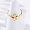 304 Stainless Steel Cuff Rings for Women RJEW-F175-01G-05-5