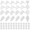 80Pcs 4 Style 304 Stainless Steel Stud Earring Findings and 90Pcs Ear Nuts STAS-UN0034-92-1