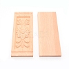 Natural Solid Wood Carved Onlay Applique Craft WOOD-WH0101-66-2