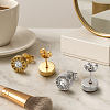8Pcs 2 Colors 304 Stainless Steel Flat Round Stud Earrings EJEW-GO0003-12-4