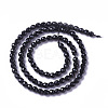 Natural Dyed & Heated Black Onyx Beads Strands X-G-F596-28-3mm-2