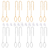 8 Pairs 4 Colors 304 Stainless Steel Ear Thread EJEW-UN0002-03-1