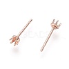 304 Stainless Steel Stud Earring Findings X-STAS-D448-087RG-3mm-2