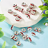 30Pcs 2 Colors Brass Rhinestone Spacer Beads RB-TA0001-29H-3