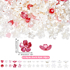 140Pcs 14 Colors Resin Bead Caps RESI-AR0001-56-2