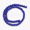 1 Strand Dyed Medium Blue Round Synthetic Turquoise Beads Strands X-TURQ-G106-6mm-02N-2