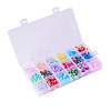 450Pcs 18 Colors Gradient Color Transparent Crackle Acrylic Beads MACR-CJ0001-15-6