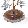 Natural Aquamarine Chips & Agate Pedestal Display Decorations DJEW-A001-04H-4