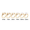 Flower Brass Micro Pave Cubic Zirconia Cup Peg Ring Settings KK-T076-09G-4