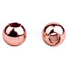 Rose Gold 3mm Brass Round Spacer Beads Craft Findings KK-PH0004-10RG-3