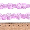 Electroplate Baking Paint Transparent Glass Beads Strands GL-CBA17FF-02A-4