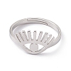 Non-Tarnish 201 Stainless Steel Evil Eye Adjustable Ring for Women RJEW-K238-13P-1