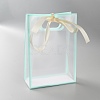 Rectangle Plastic Packaging Gift Bags with Hole Handle and Silk Ribbon ABAG-WH0044-61B-1