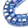 Electroplate Glass Beads Strands EGLA-H108-01A-AB05-3