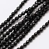 Natural Black Onyx Beads Strands X-G-A129-3mm-25-1