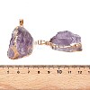 Raw Rough Natural Amethyst Pendants G-T138-174B-3