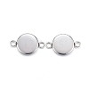 Tarnish Resistant 304 Stainless Steel Cabochon Connector Settings STAS-G170-26P-8mm-2