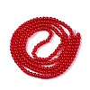 Baking Paint Imitation Jade Glass Round Bead Strands DGLA-Q021-4mm-05-A-2