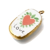 Fruit & Floral & Animals Printed Handmade Porcelain Pendants STAS-Z207-01G-06-2