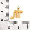 316 Stainless Steel Micro Pave Cubic Zirconia Pendants STAS-K284-01L-G-3
