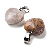 Natural Crazy Agate Charms HEAR-PW0001-057-09-3