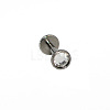 G23 Titanium Cubic Zirconia Flat Round 17 Gauge Threadless Labrets for Women Men WG1F07B-24-1