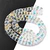 Electroplate Glass Beads Strands EGLA-H108-01A-AB01-2