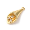 Brass Pave Clear Cubic Zirconia Pendants LS-KK-V016-07G-2