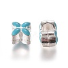 Alloy Enamel European Beads MPDL-R006-02-2