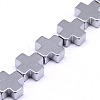 Electroplate Non-magnetic Synthetic Hematite Beads Strands G-I096-03-3