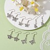 Alloy Butterfly Dangle Earrings with 304 Stainless Steel Pins for Women EJEW-JE05511-4
