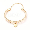Natural Pearl Beaded Bangle for Teen Girl Women BJEW-JB06827-1