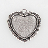 Vintage Tibetan Style Alloy Pendant Cabochon Bezel Settings X-TIBEP-O006-17AS-1