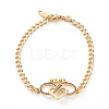 Mother's Day Gifts Brass Micro Pave Cubic Zirconia Link Bracelets BJEW-JB06105-02-1