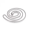 304 Stainless Steel Box Chain Necklaces X-NJEW-P244-01P-1