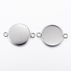 Tarnish Resistant 304 Stainless Steel Cabochon Connector Settings STAS-E146-19P-20mm-1