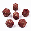 Painted Natural Wood Beads WOOD-T021-51A-08-1