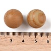 Natural Wood Lace Stone Wooden Jasper No Hole Sphere Beads G-K353-04F-23-3