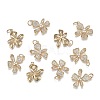 Brass Micro Clear Cubic Zirconia Pendants ZIRC-F120-043G-4