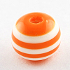 Round Bubblegum Striped Resin Ball Beads X-RESI-Q106-20mm-02-1