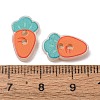 2-Hole Printed Opaque Resin Buttons RE-CBA2C75-04G-3