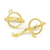 Rack Plating Brass Pave Clear Cubic Zirconia Bead Cage Pendants KK-G464-10G-3