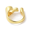 Brass Open Cuff Rings for Women RJEW-A035-03G-3