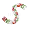 Electroplate Transparent Glass Beads Strands GL-CBADAFE-01G-2