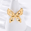 304 Stainless Steel Cuff Rings for Women RJEW-F175-01G-03-5