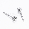 Tarnish Resistant 304 Stainless Steel Stud Earring Settings X-STAS-H376-96-2