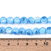 Handmade Millefiori Glass Round Beads Strands LK-R004-93B-4
