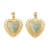 Brass Micro Pave Sky Blue Cubic Zirconia Pendants CU-CBA6938-07G-05-1