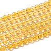 Natural Citrine Beads Strands G-E326-4mm-01-1
