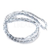 Electroplate Transparent Glass Beads Strands Pearl Luster Plated EGLA-H106-01A-PL06-2